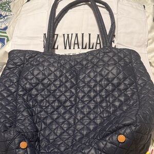 MZ Wallace Dark Blue Quilted Tote